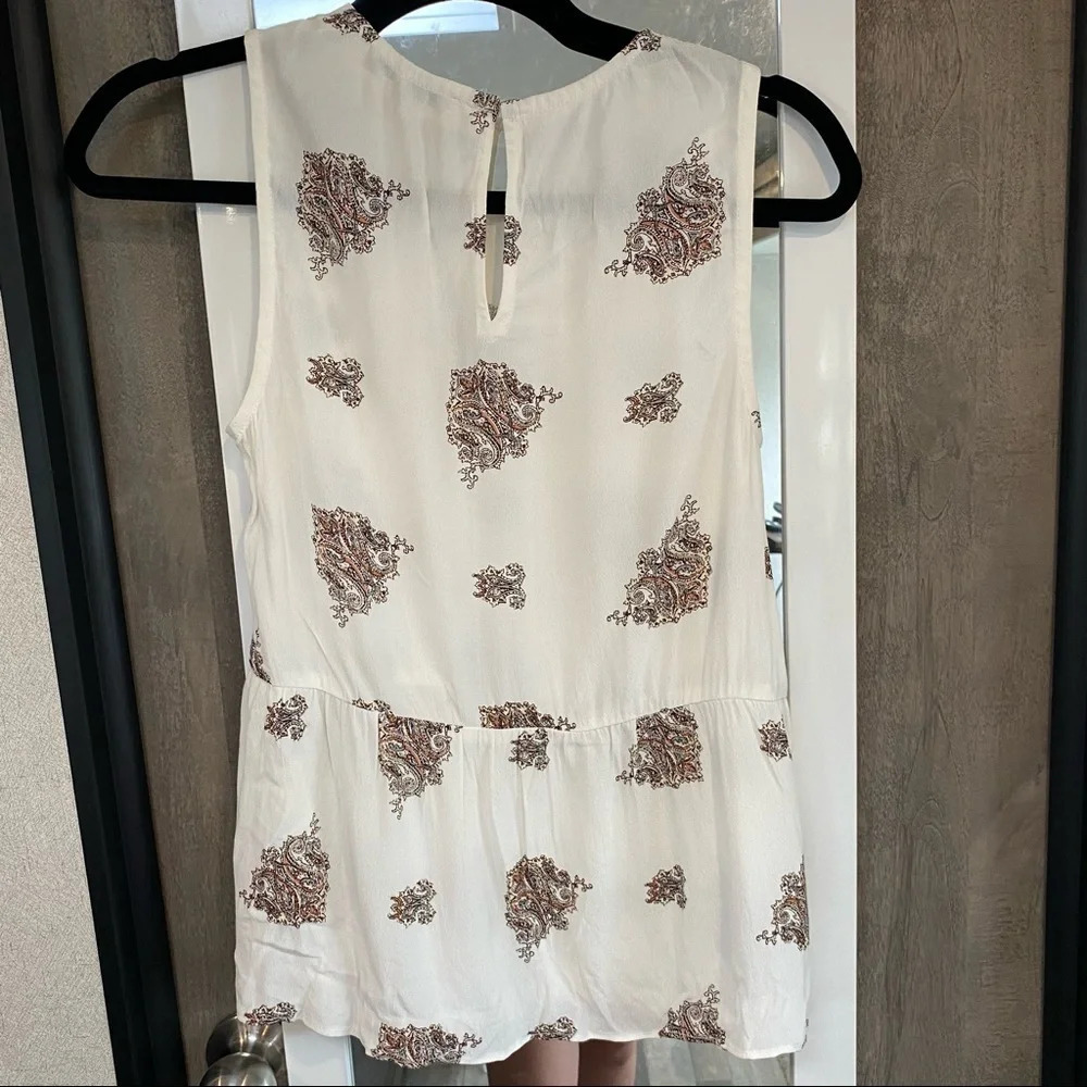 Madewell Ruffle Tank Top in Floating Paisley - Picture 9 of 9